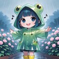 ボクはカエルだから、雨は大好きだよ🎵 2枚目