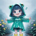 ボクはカエルだから、雨は大好きだよ🎵 3枚目