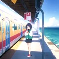 海の見える駅で 3枚目