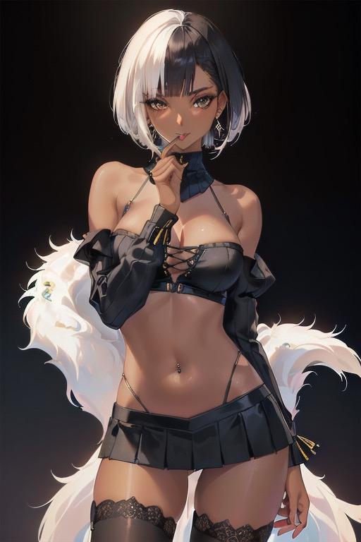褐色ショートギャル