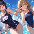 スク水3人娘の水遊び 6枚目