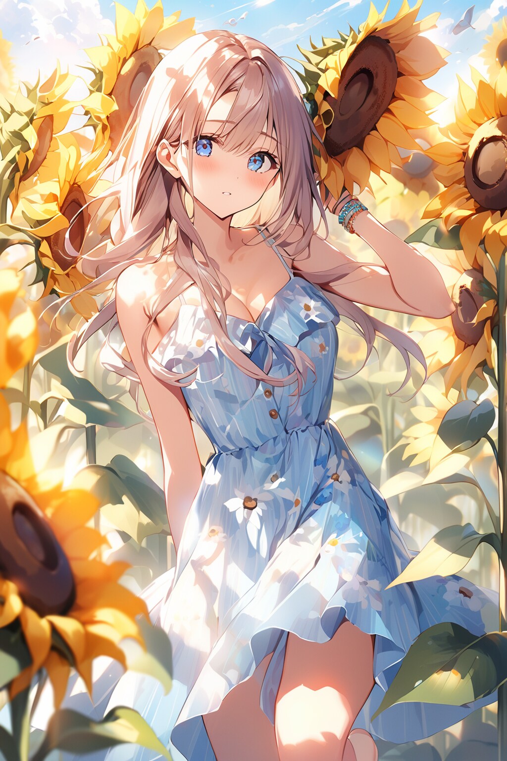 ひまわり畑の女性 22歳