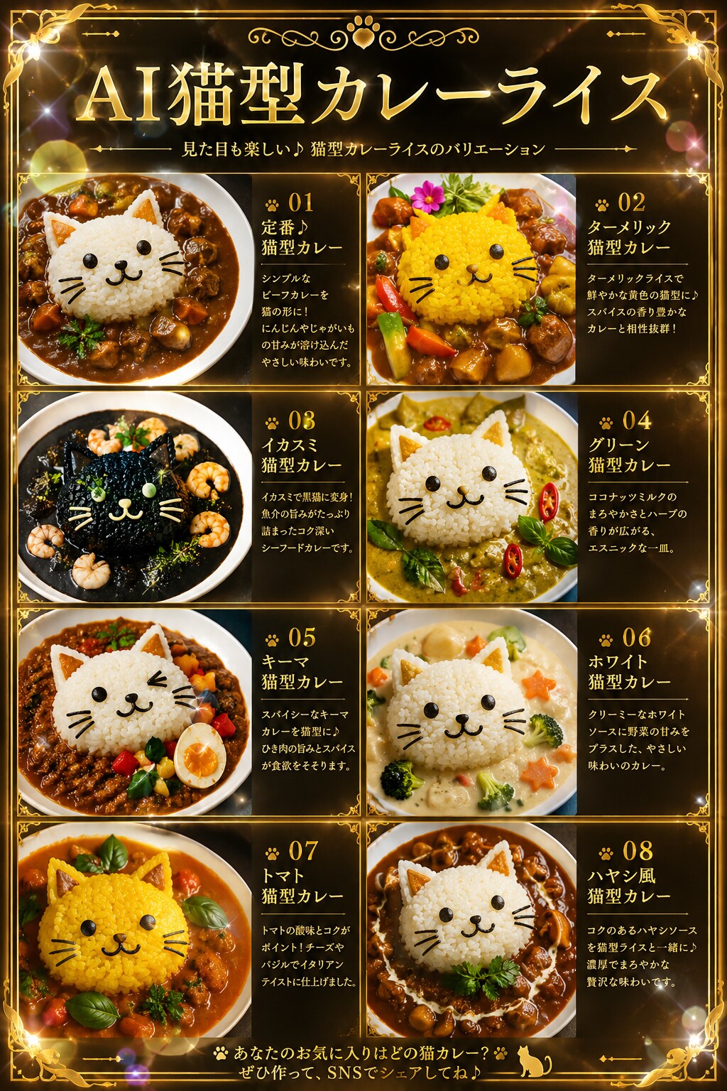 AI猫型カレーライス