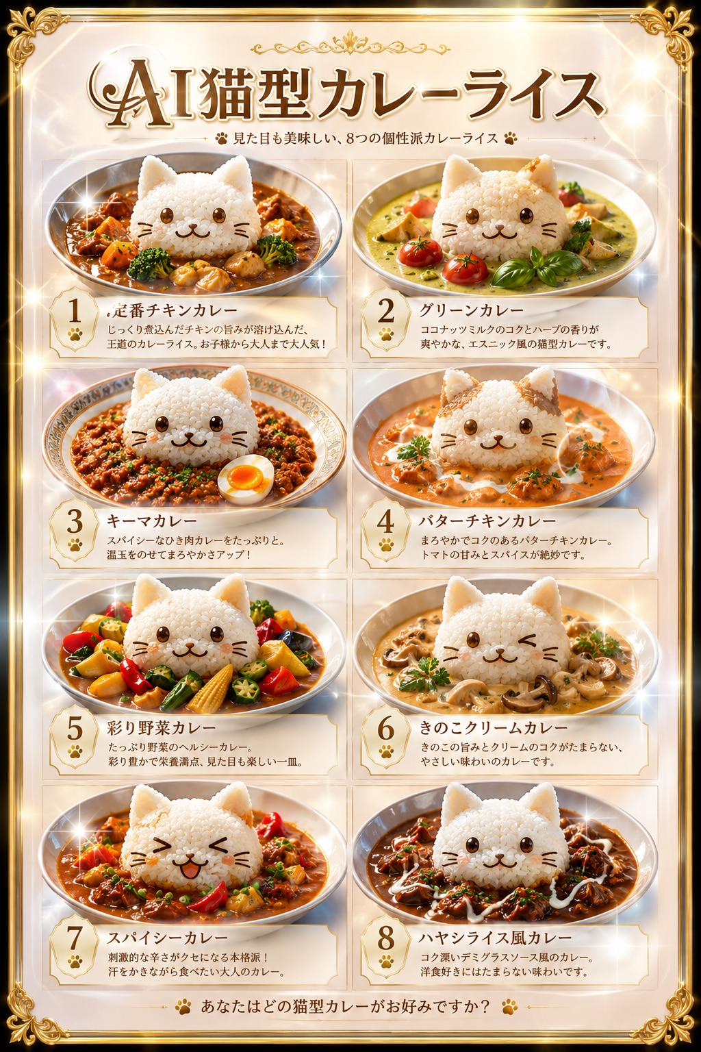 AI猫型カレーライス