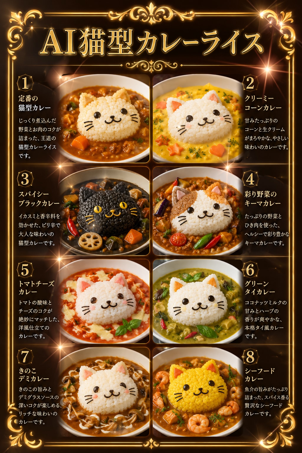 AI猫型カレーライス