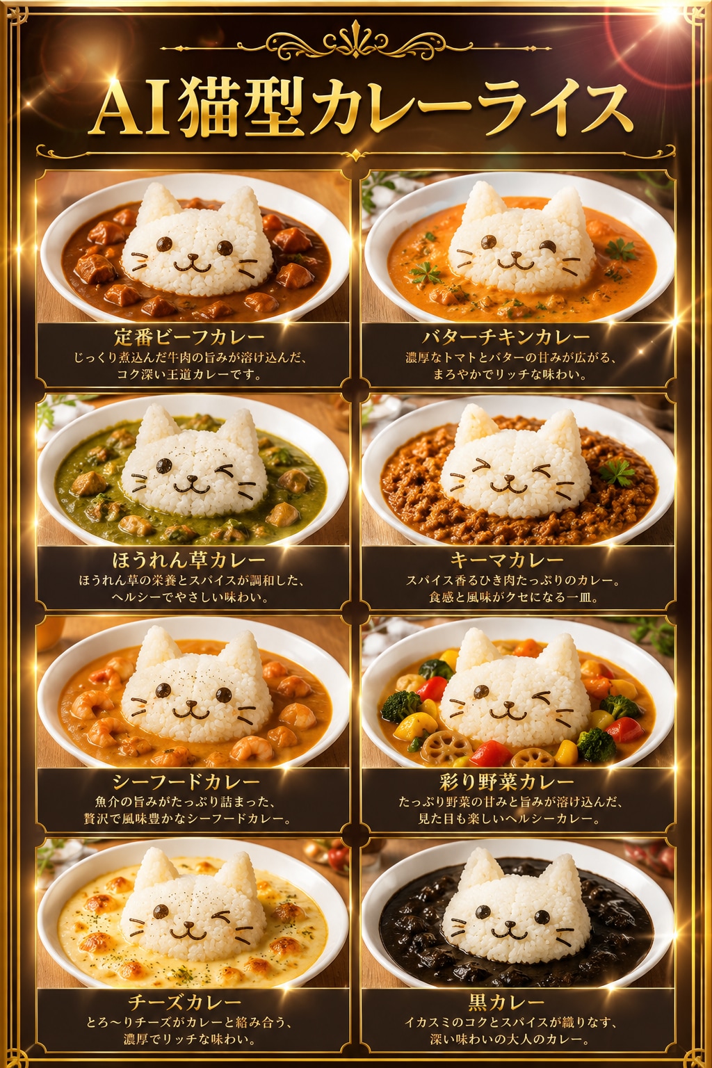 AI猫型カレーライス