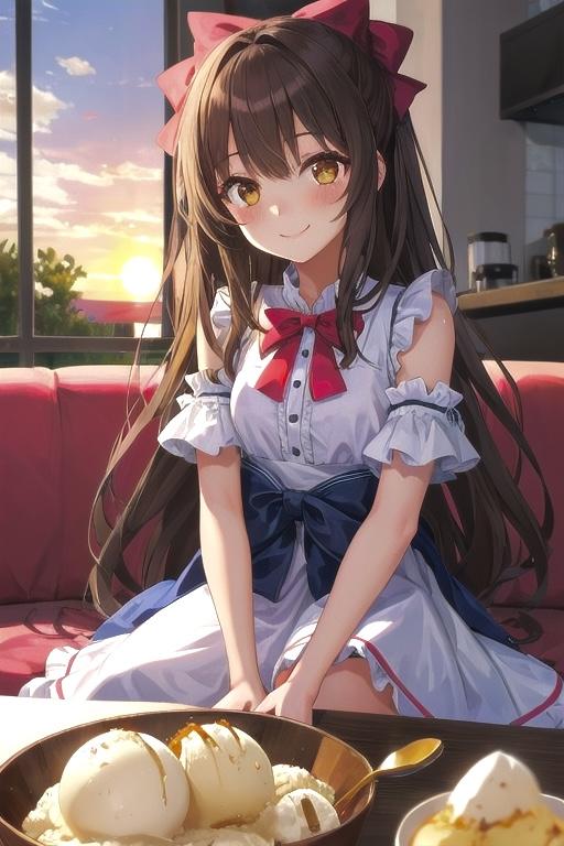 アイスでリフレッシュなごみん🍨🤍🥄 | の人気AIイラスト・グラビア