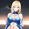 金髪ロング白青エナメルレースクイーンちゃん NovelAI試作 7枚目