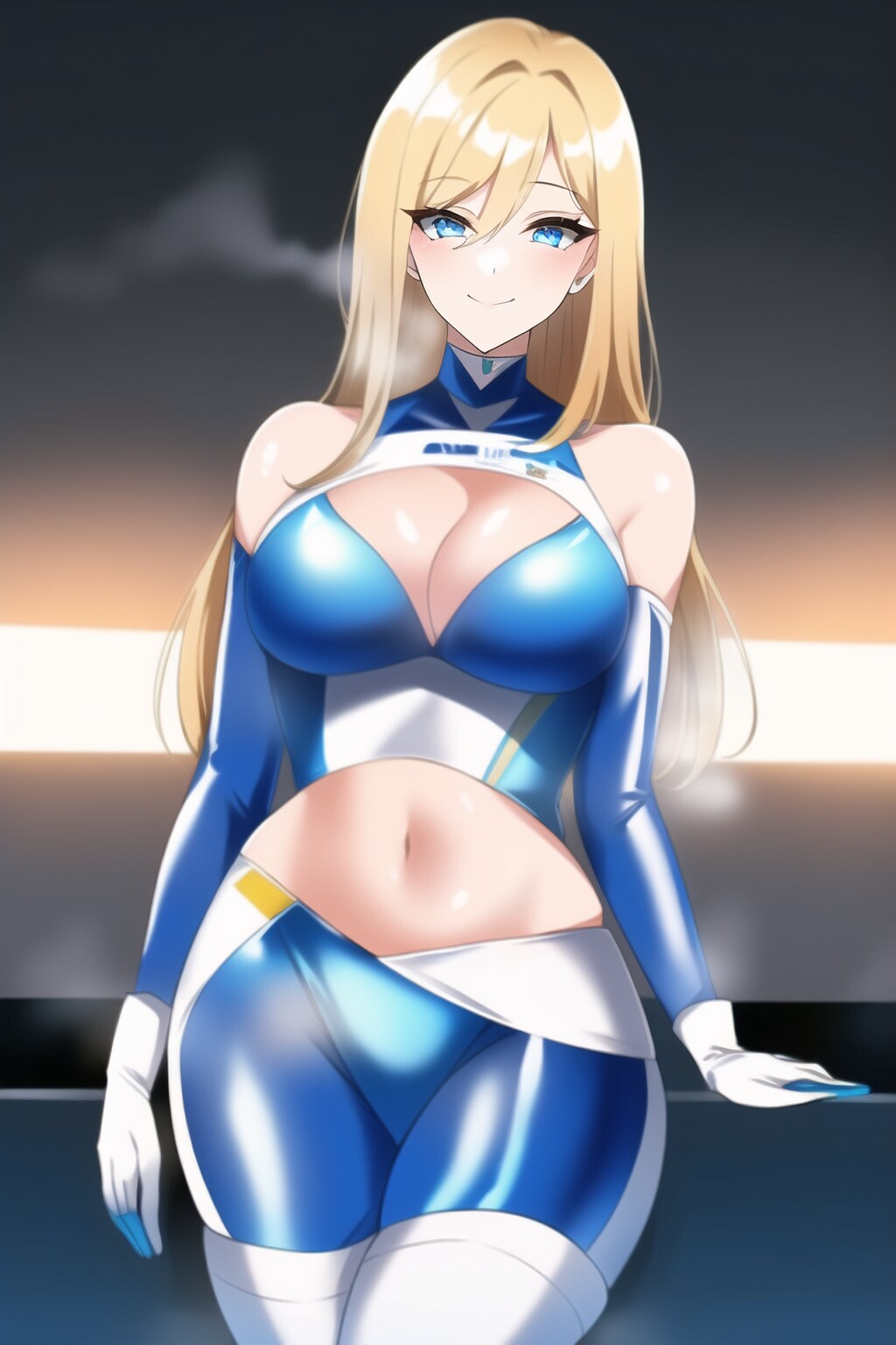 金髪ロング白青エナメルレースクイーンちゃん NovelAI試作