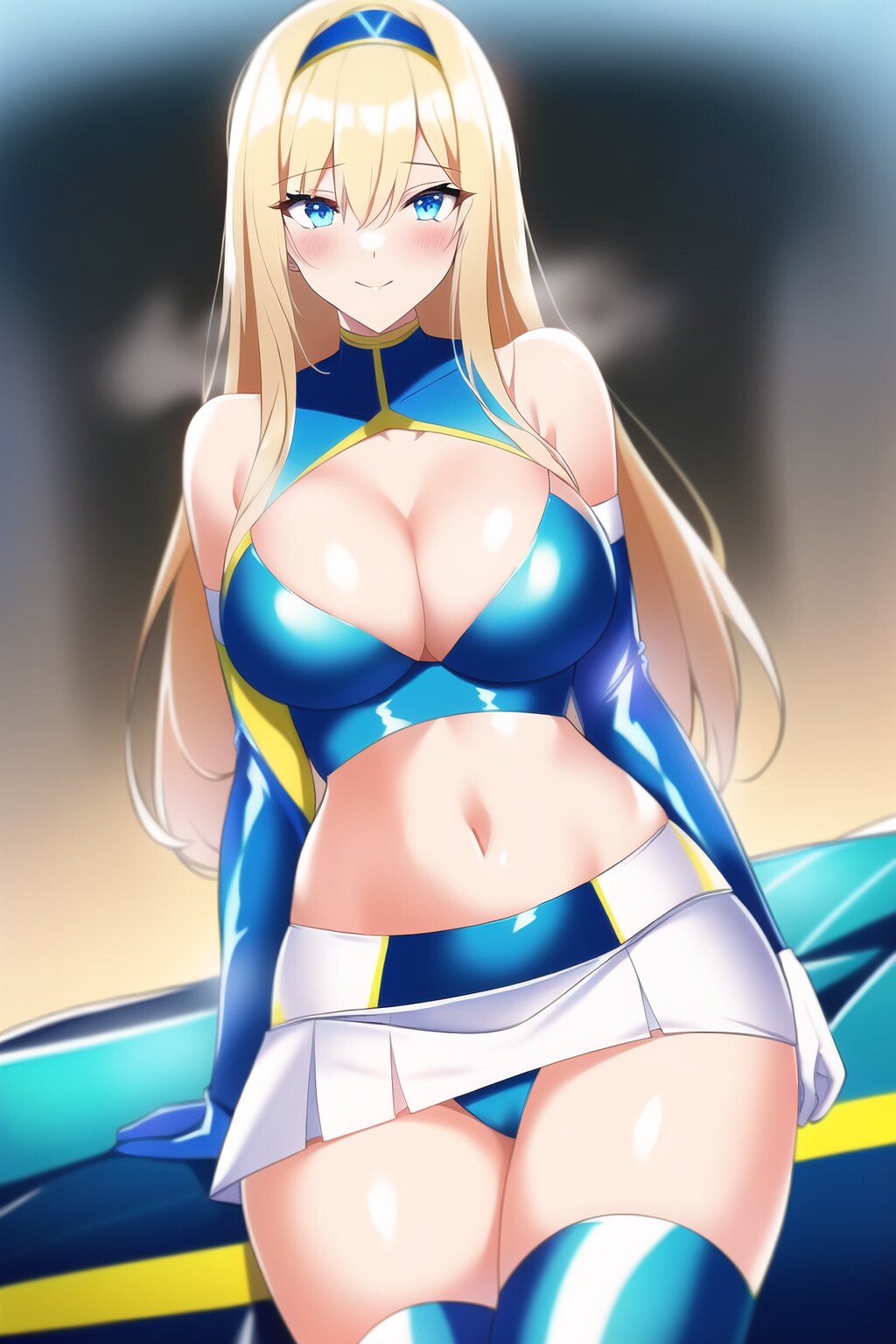 金髪ロング白青エナメルレースクイーンちゃん NovelAI試作