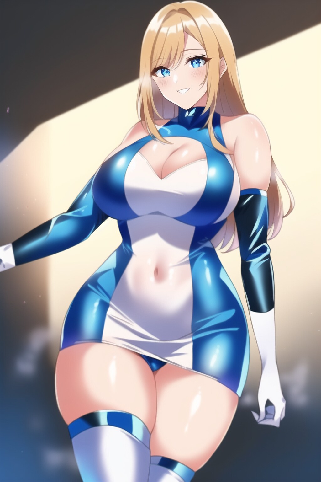 金髪ロング白青エナメルレースクイーンちゃん NovelAI試作