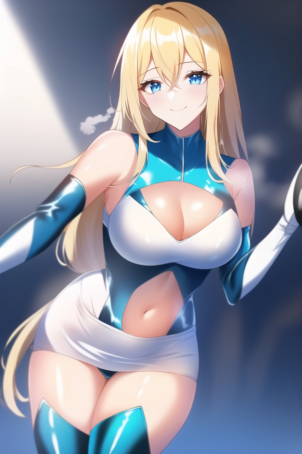 金髪ロング白青エナメルレースクイーンちゃん NovelAI試作