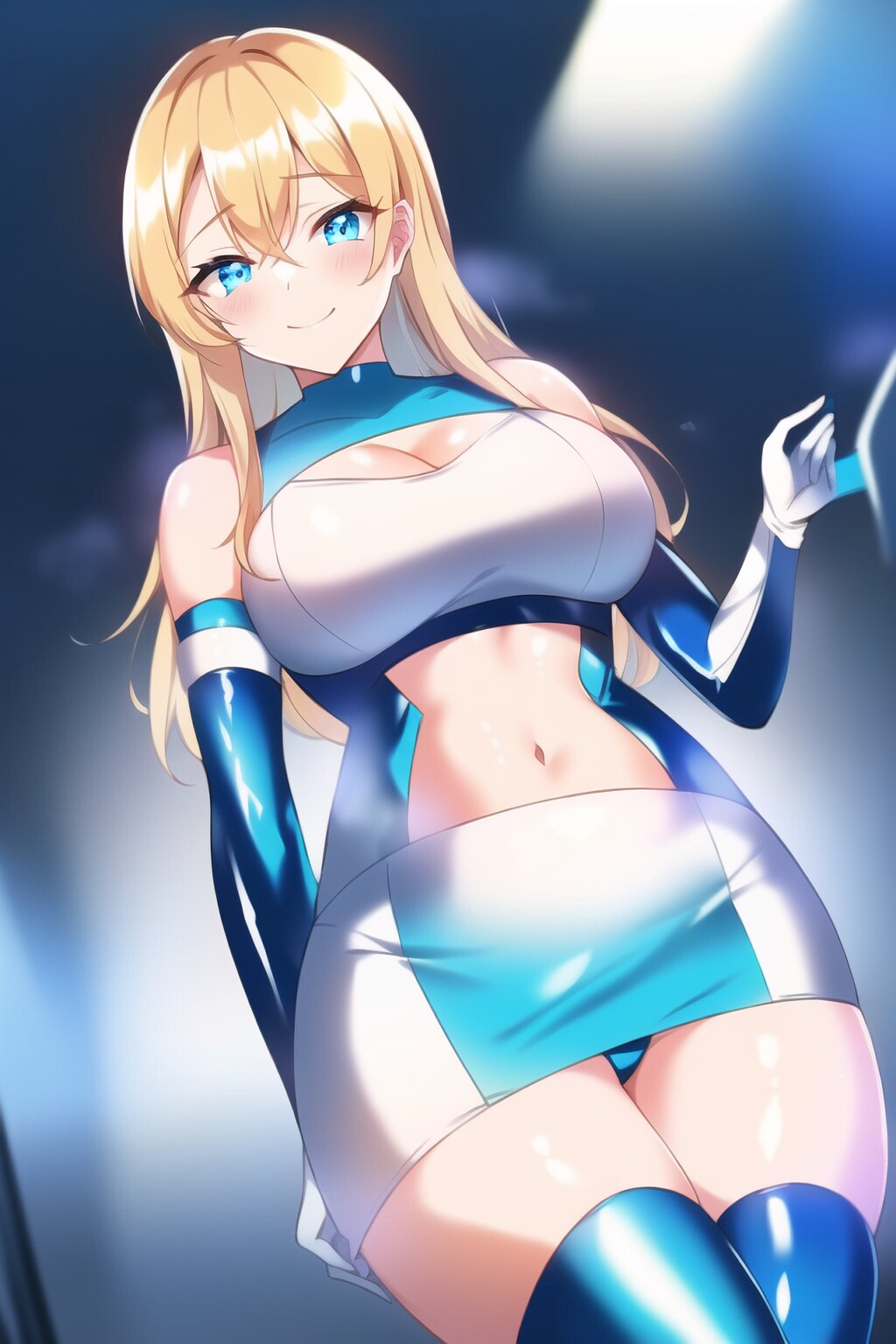 金髪ロング白青エナメルレースクイーンちゃん NovelAI試作