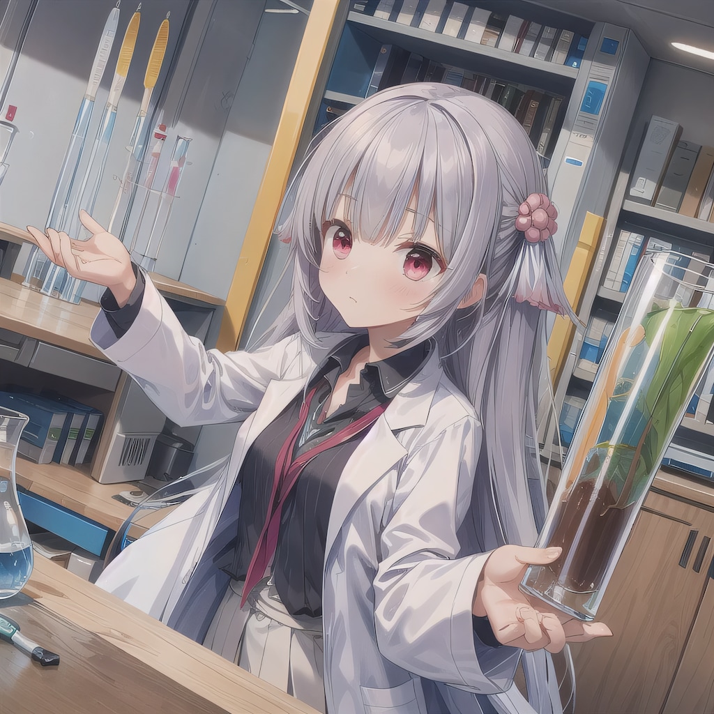 灰髪ロングで白衣の少女６