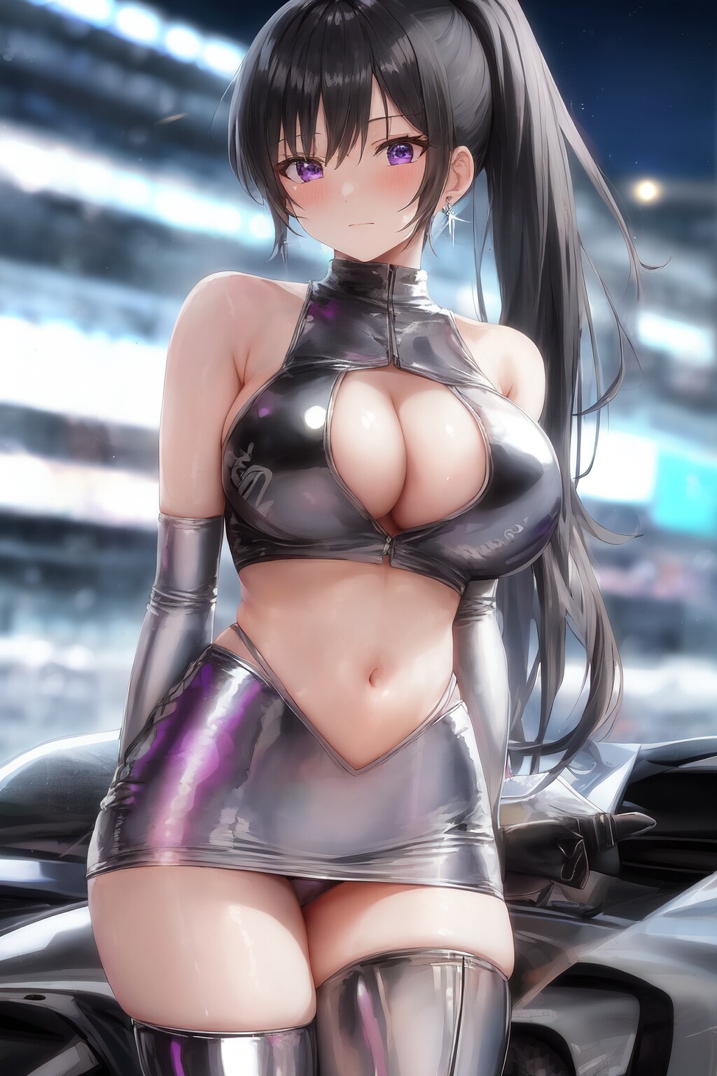 黒髪ポニーテールのエナメルレースクイーンちゃん試作 Holara