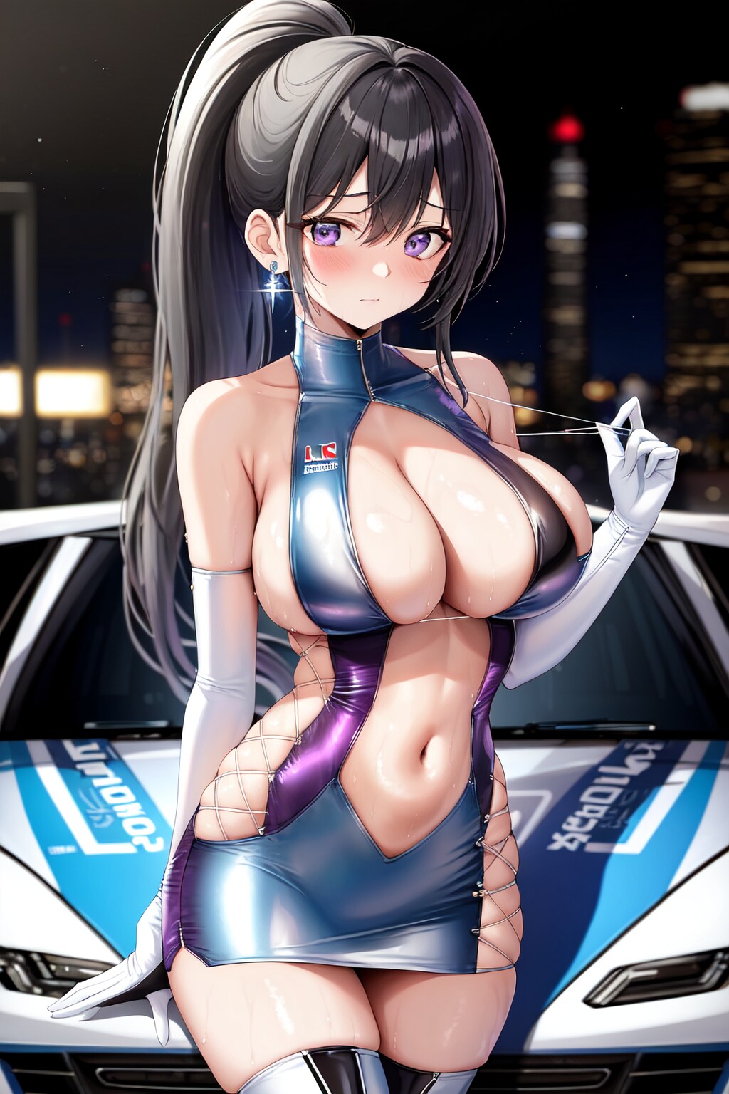 黒髪ポニーテールのエナメルレースクイーンちゃん試作 Holara