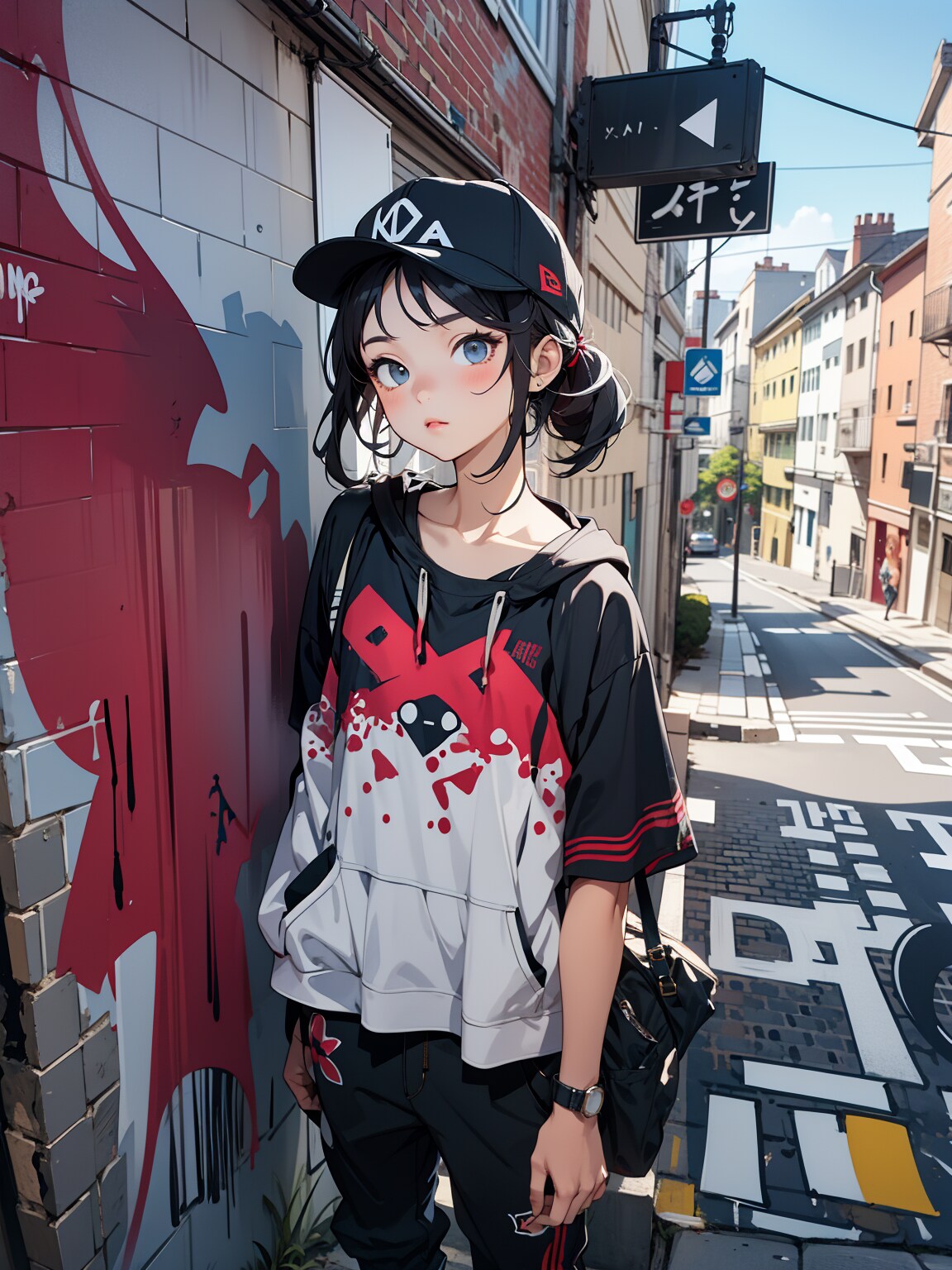 グラフィティと少女