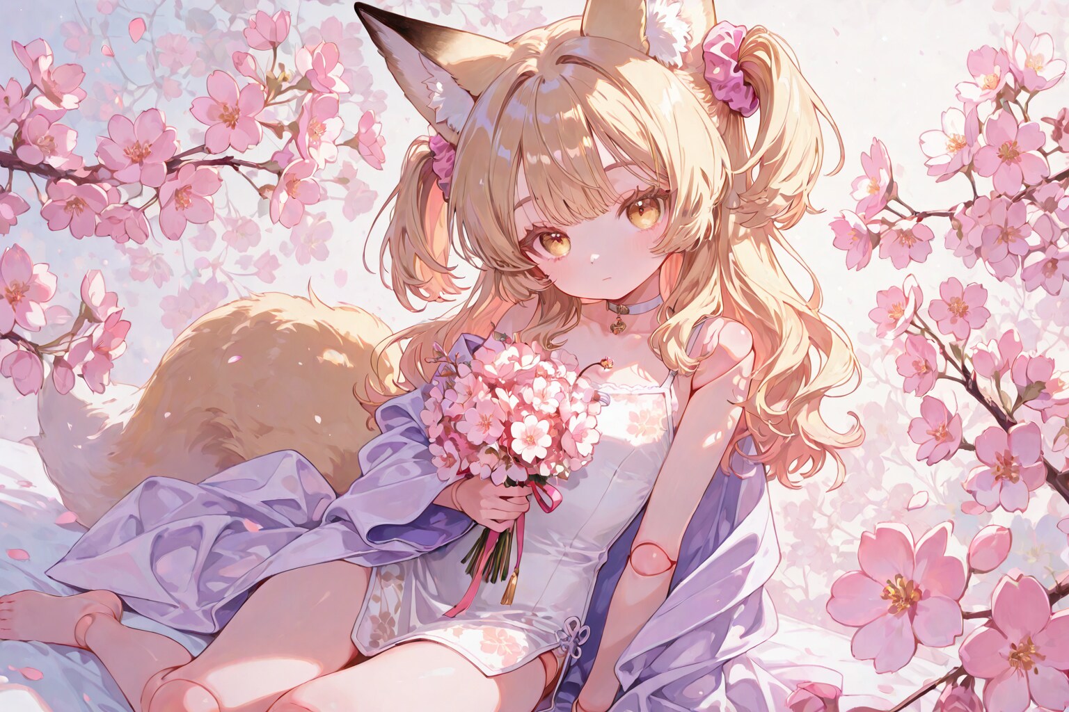 桜とミラちゃん