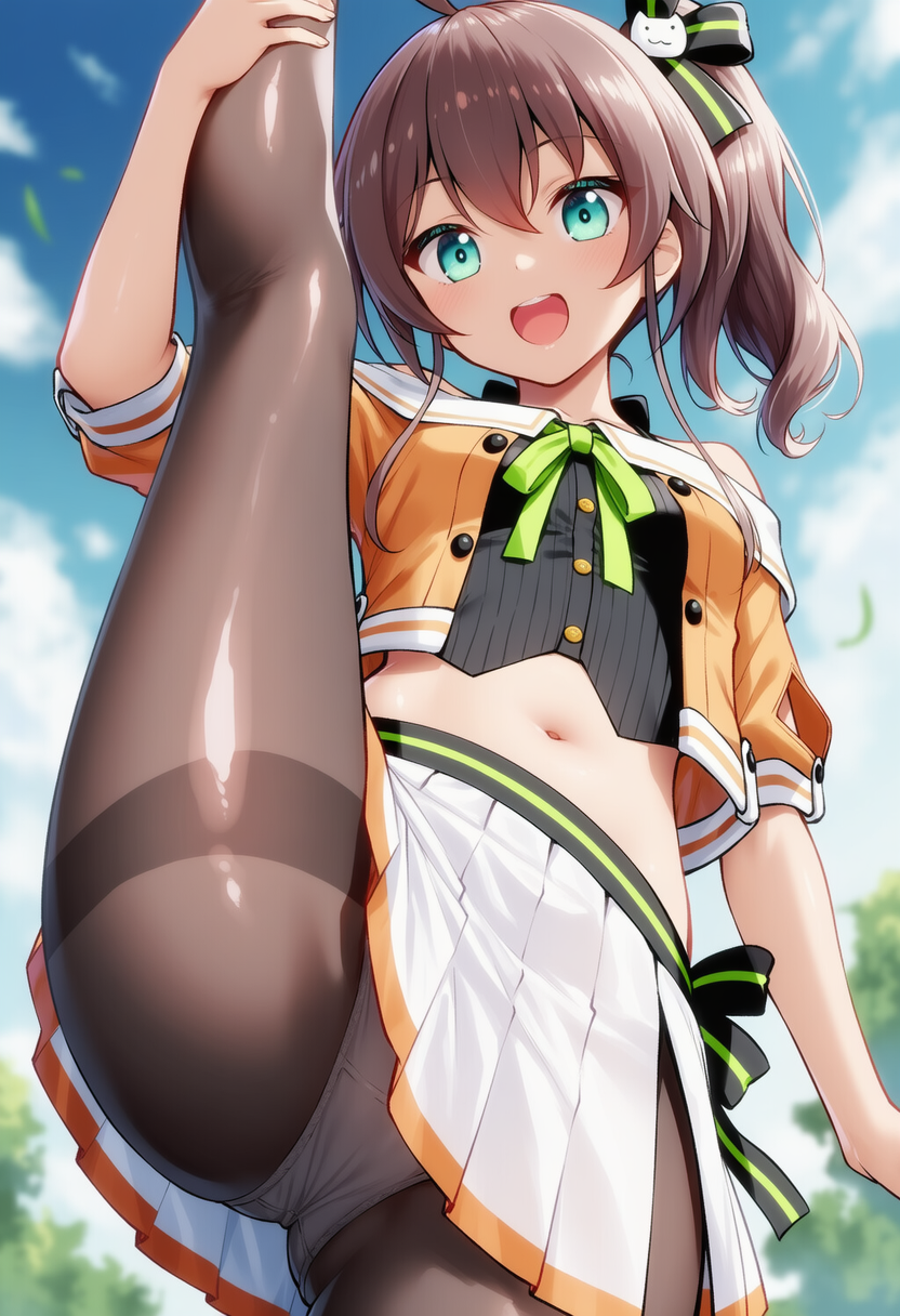 Y字バランス？できるよ！ほら！（夏色まつり）