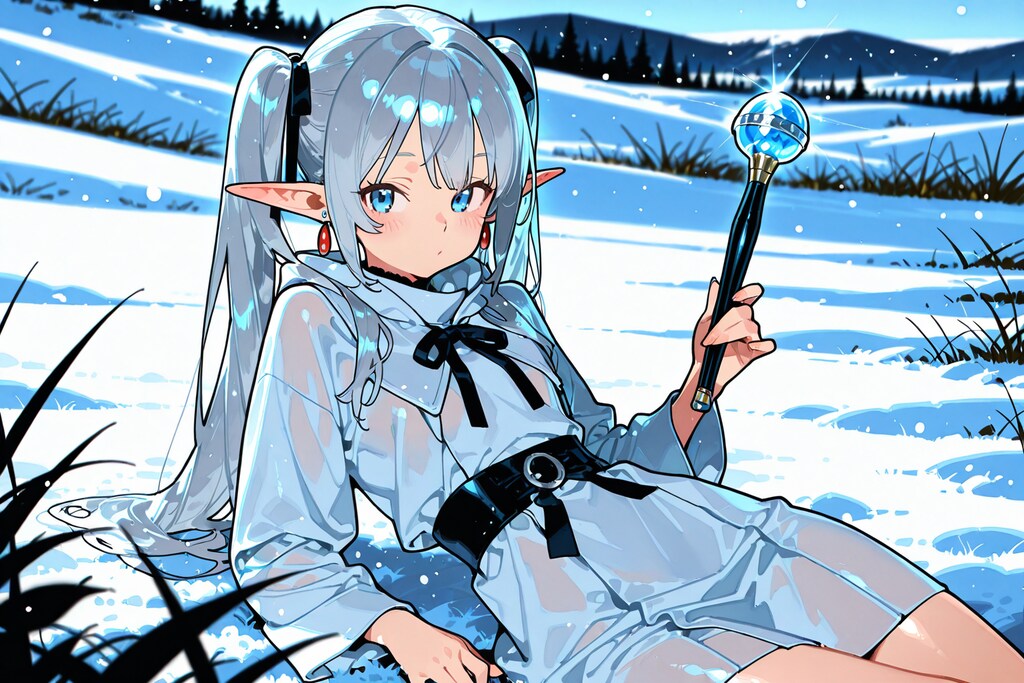 某アニメの銀髪魔法使い（ゴシック調）