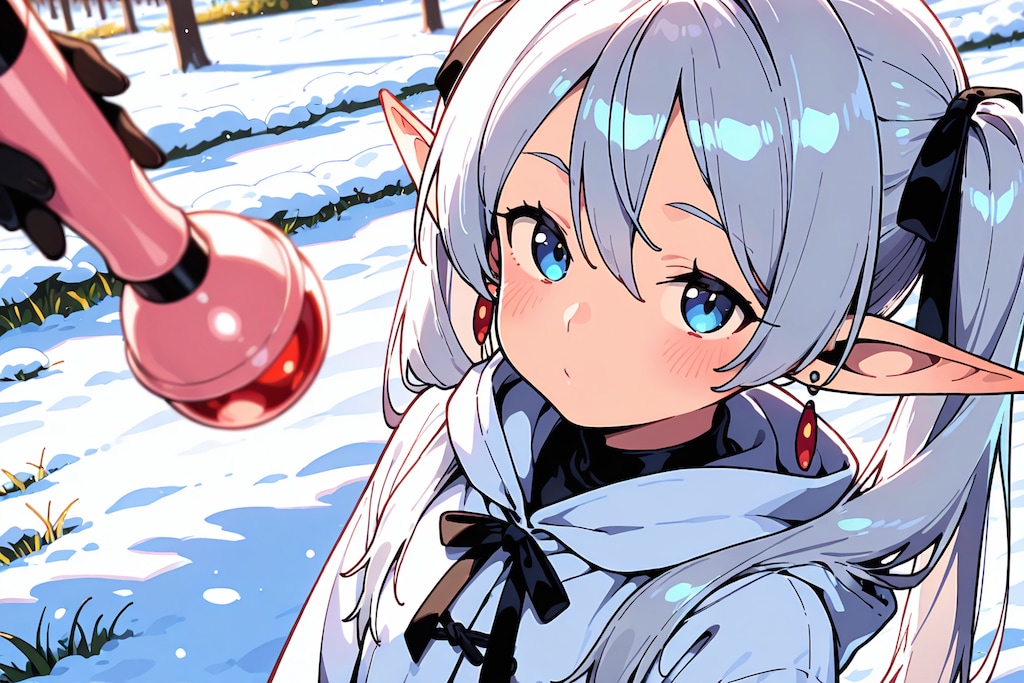 某アニメの銀髪魔法使い（ゴシック調）