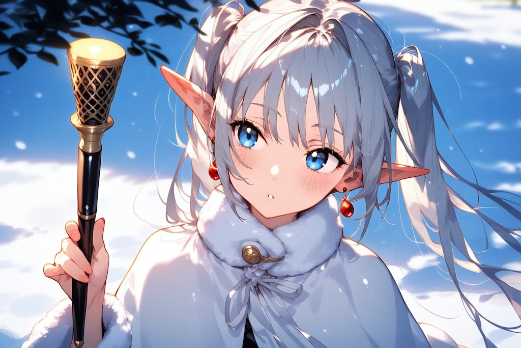 某アニメの銀髪魔法使い（ゴシック調）