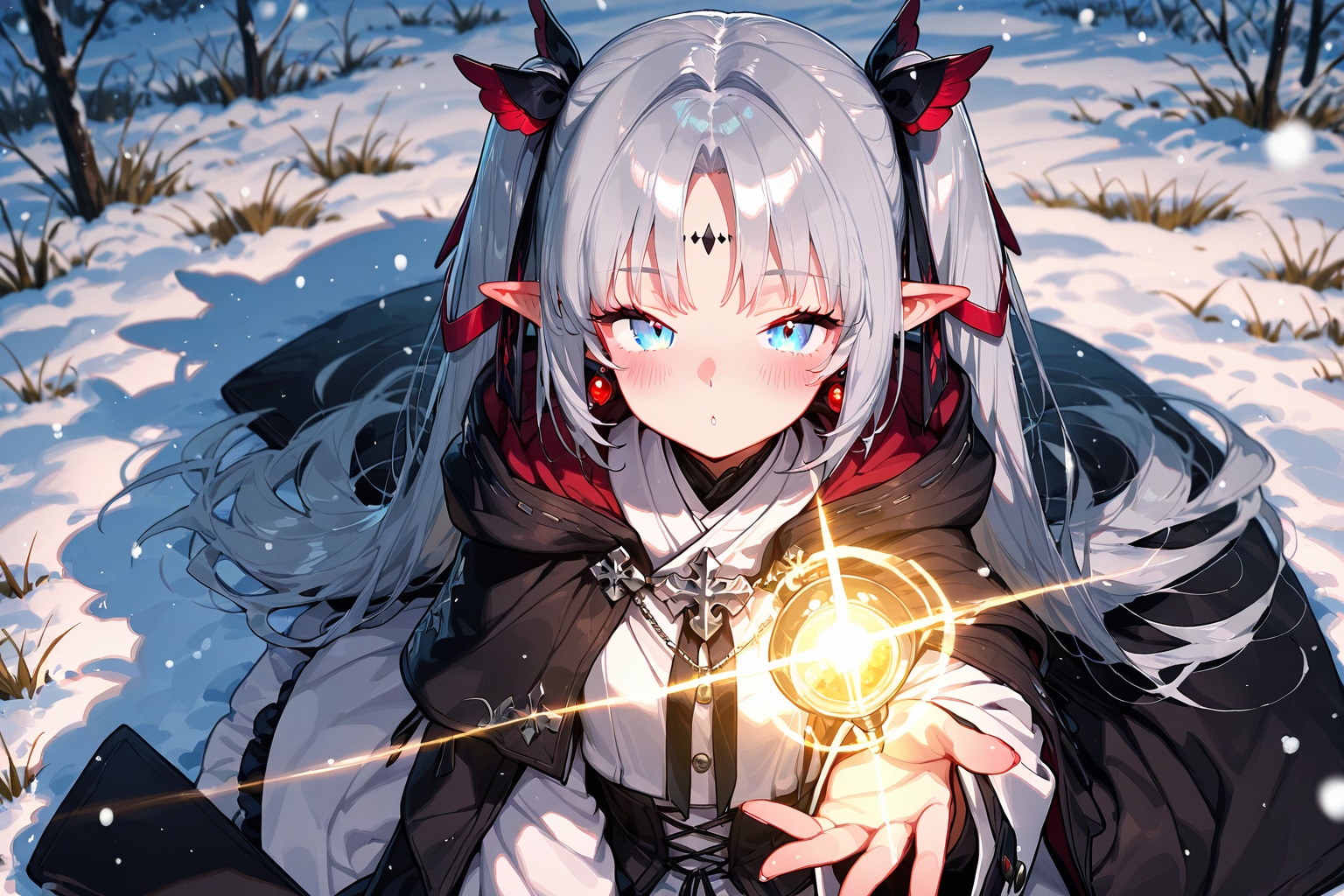 某アニメの銀髪魔法使い（ゴシック調） | の人気AIイラスト・グラビア