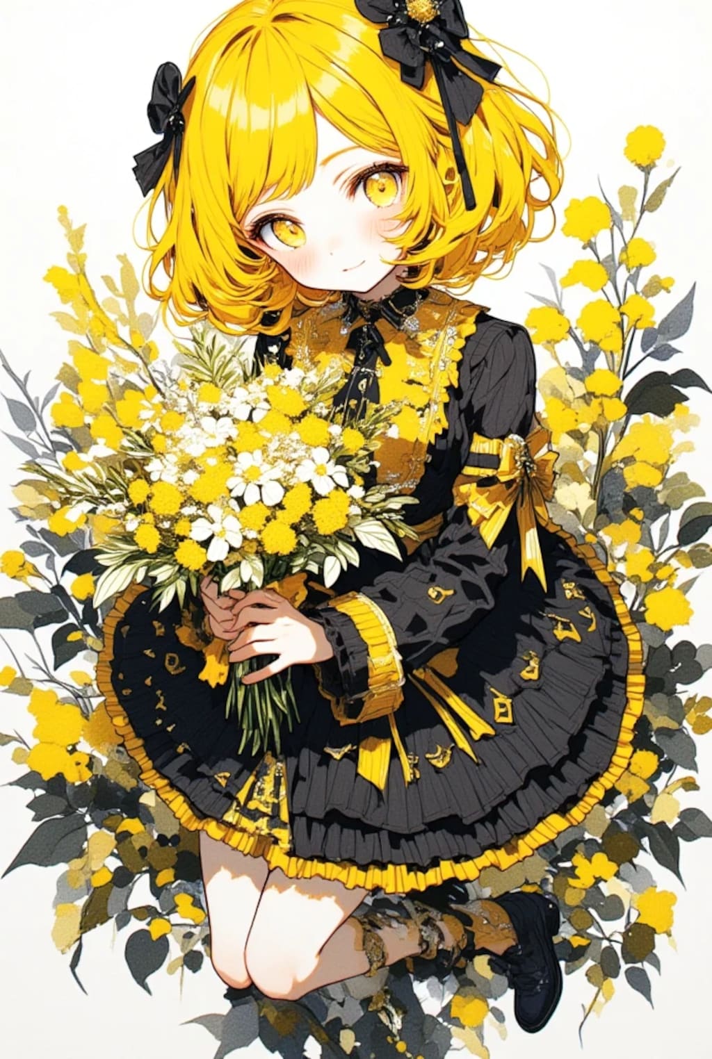 お花とユイちゃん