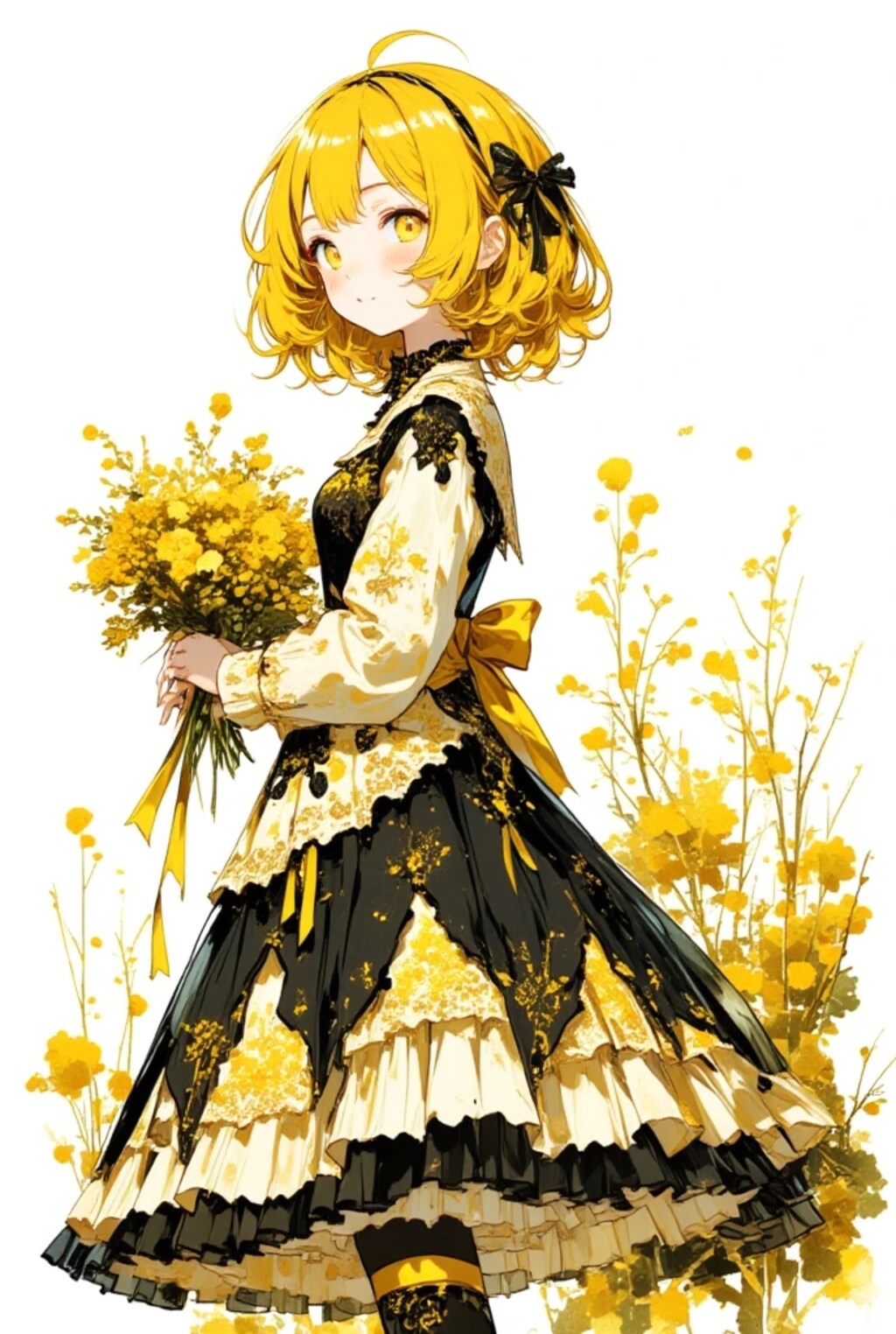 お花とユイちゃん