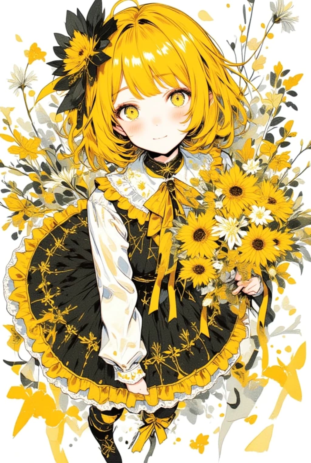 お花とユイちゃん