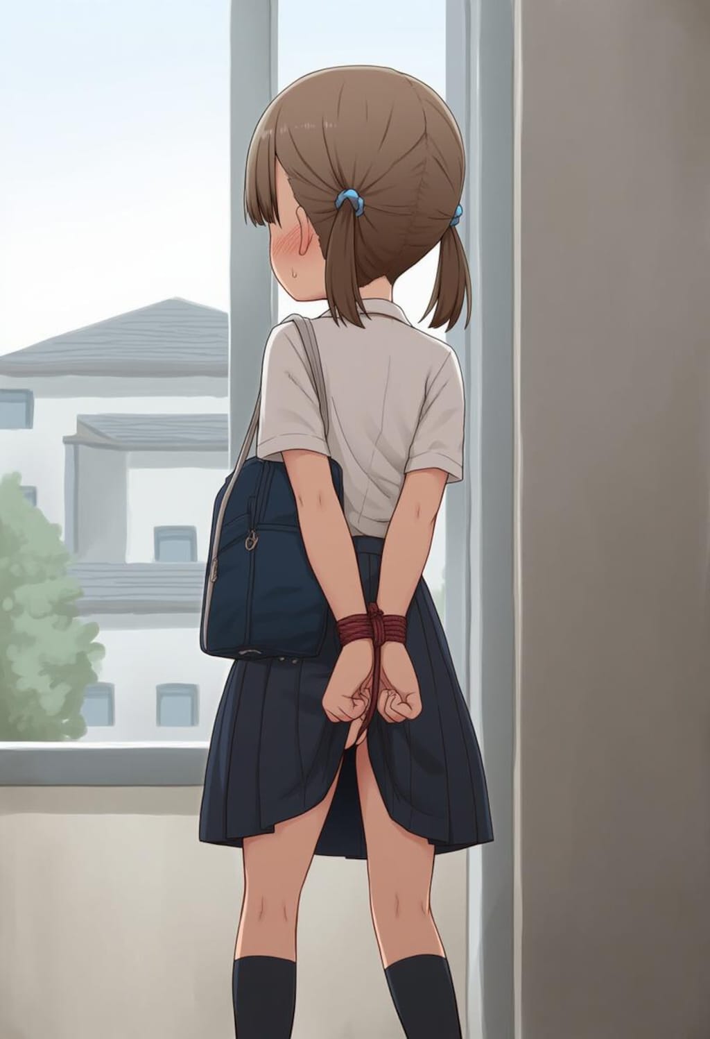 食い込んでるから見つかっても走って逃げられないよぉ・・・