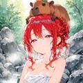 温泉と赤髪少女 4枚目