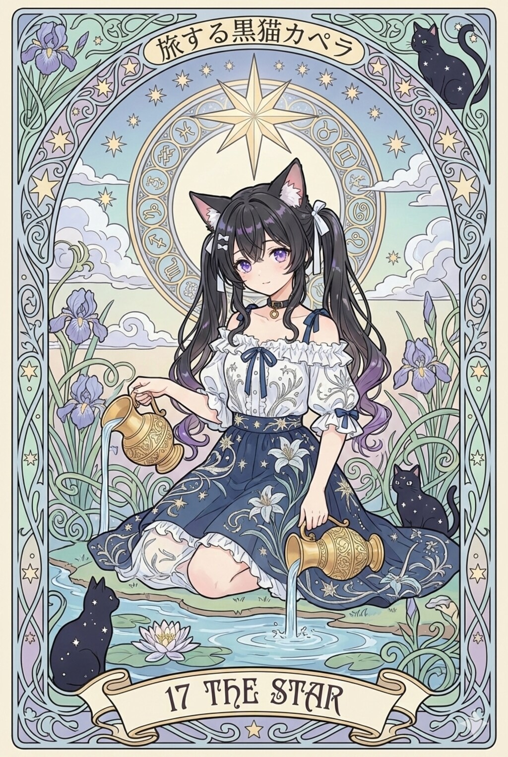 うちの子タロット集 第4夜【17.星～21.世界】