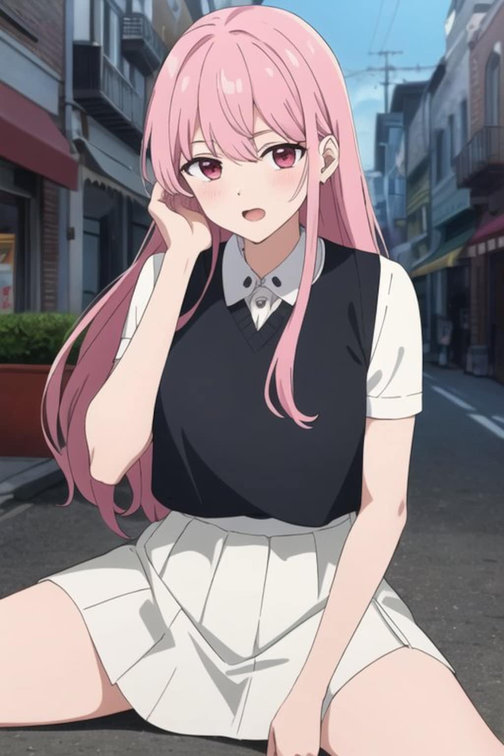 都会の中の彼女