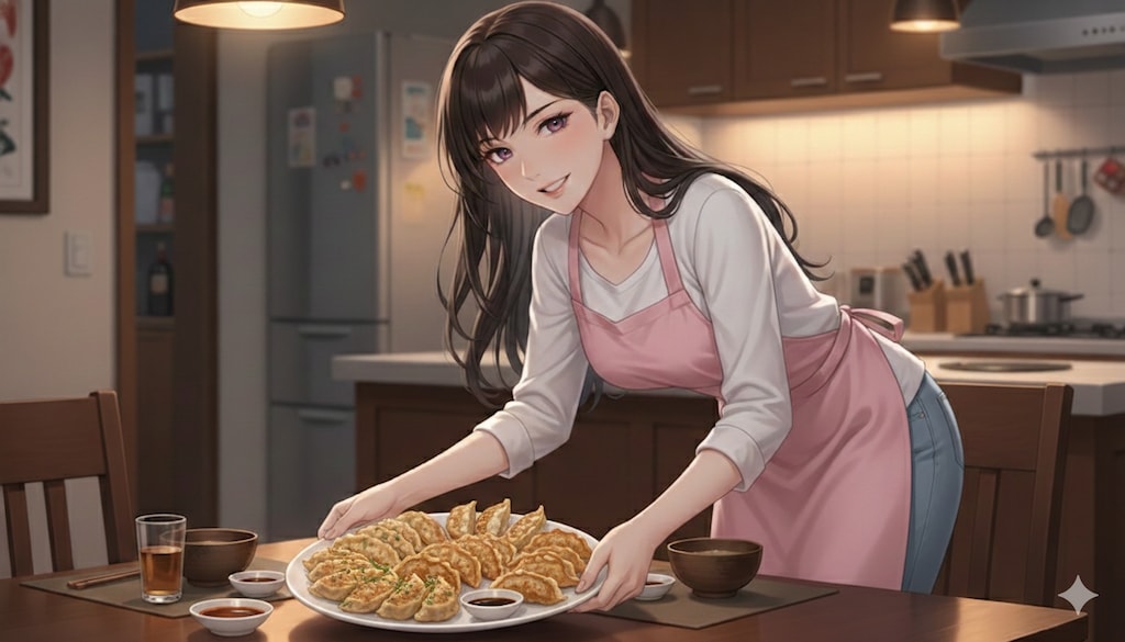 今夜は餃子パーティ