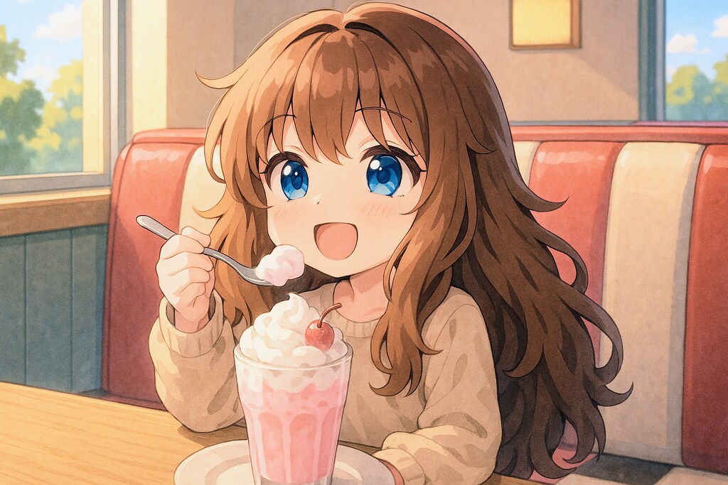 エルヴィスサンドを食べる小さな女の子