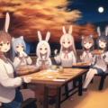 ウサギ少女達の食事風景 5枚目