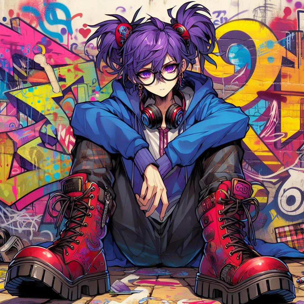 ツインテールパンク男子