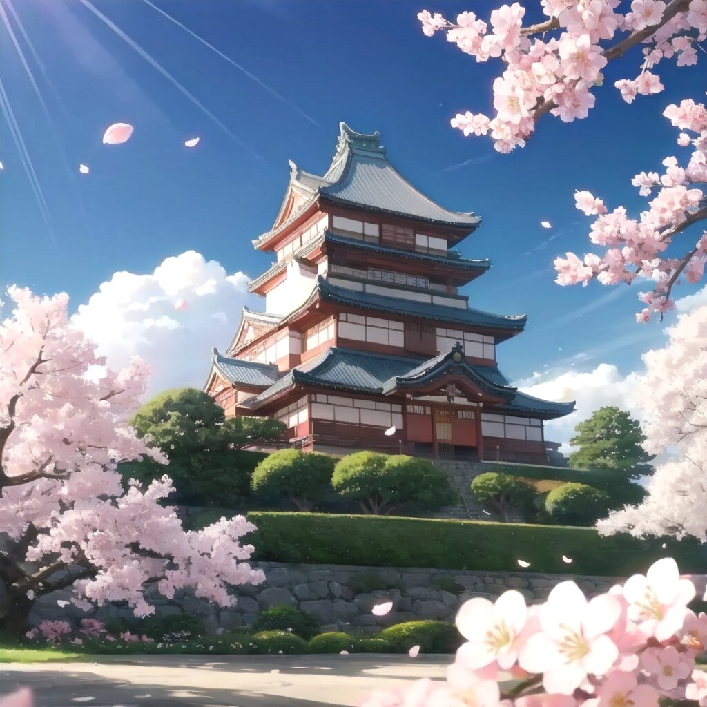 日本の城と桜 | の人気AIイラスト・グラビア