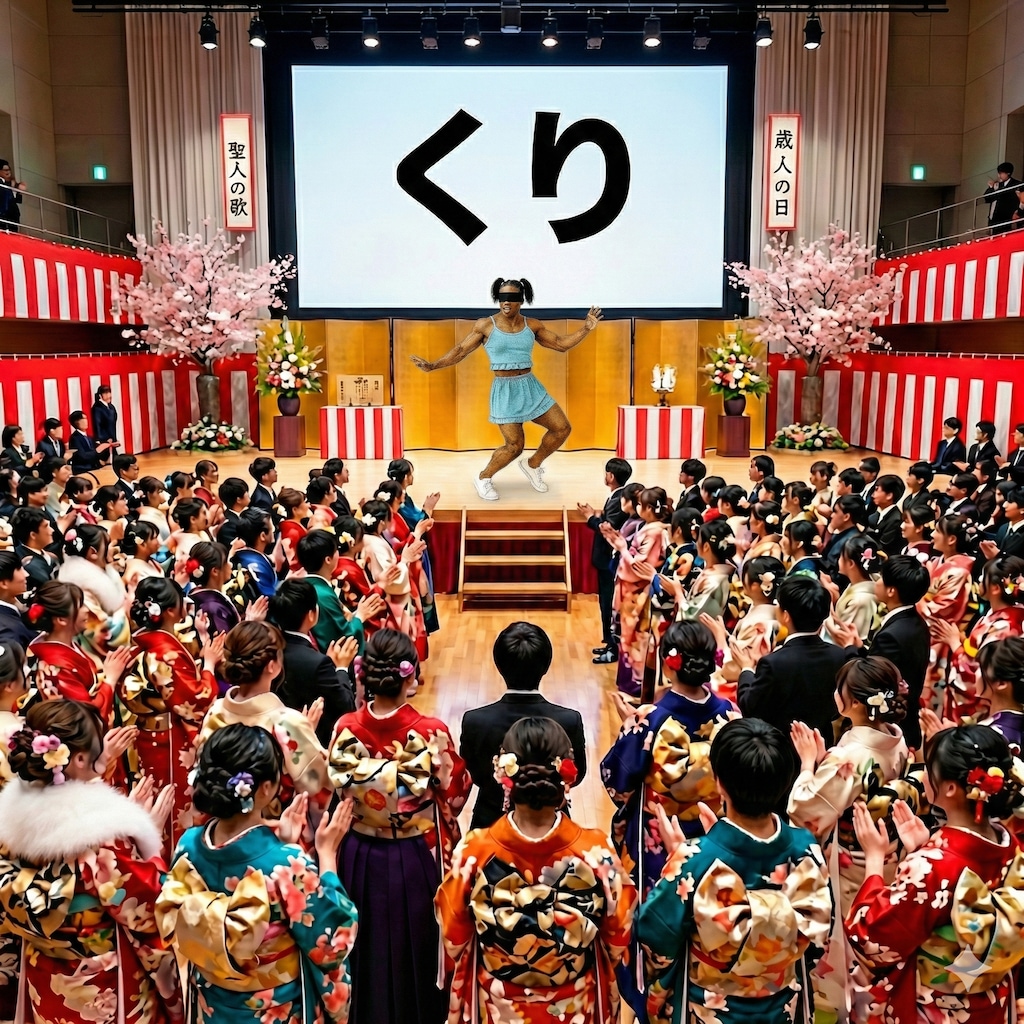 成人式に駆けつけたこなつちゃん(?)