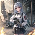 銀髪の軍服少女 2枚目