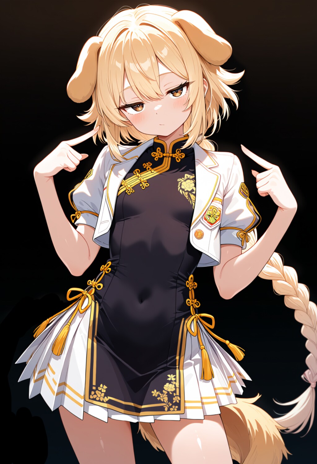 藍くんと巫女風コスで万歳