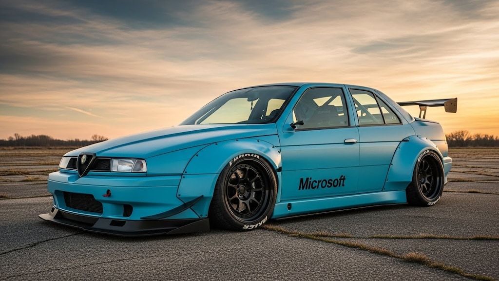マイクロソフトアルファロメオのドリ車