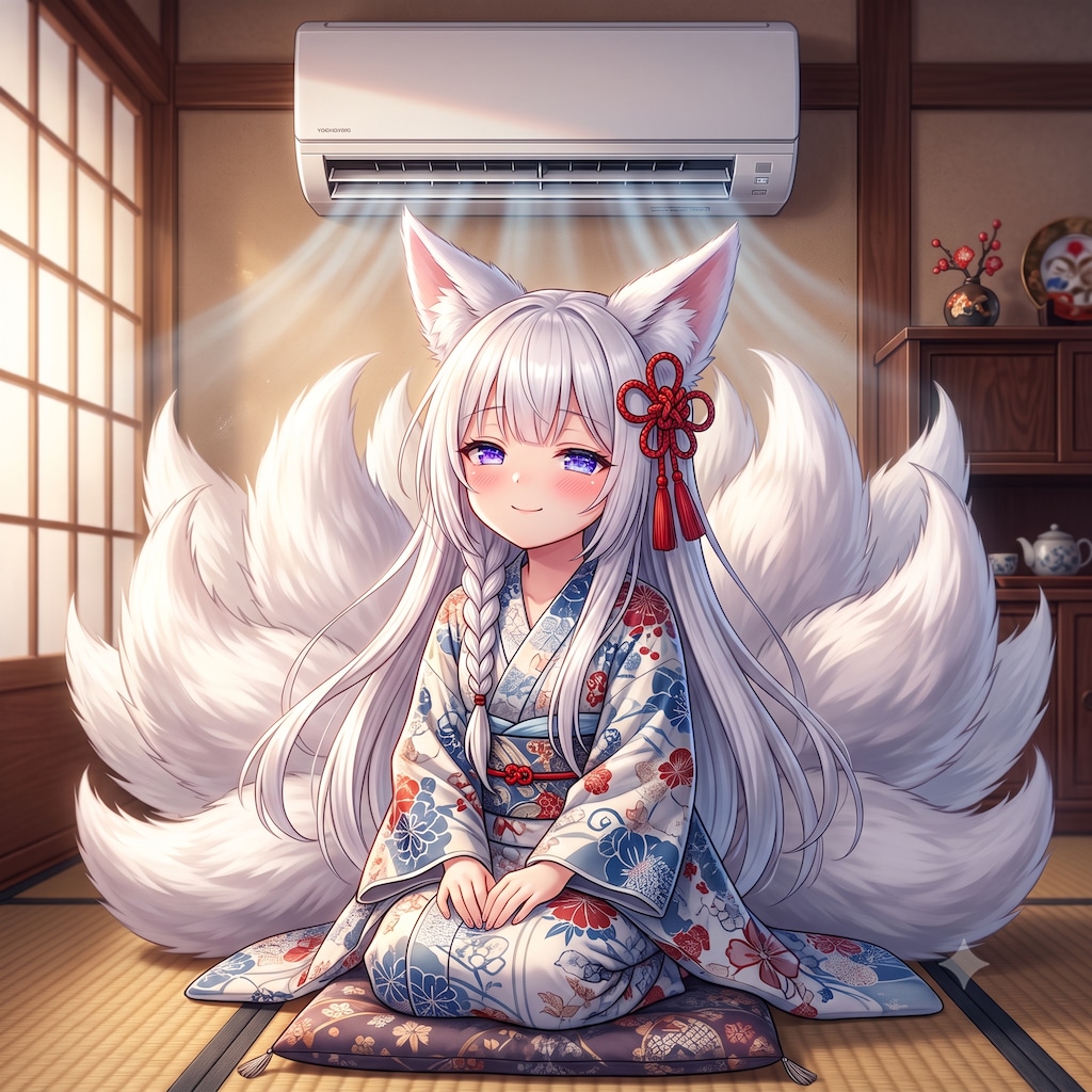 ヨミちゃん　涼風に揺れる九尾