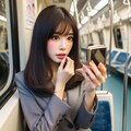 電車でお化粧直し 10枚目