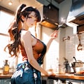 セーラージュピター、朝の台所で手料理をふるまう世話焼き 2枚目