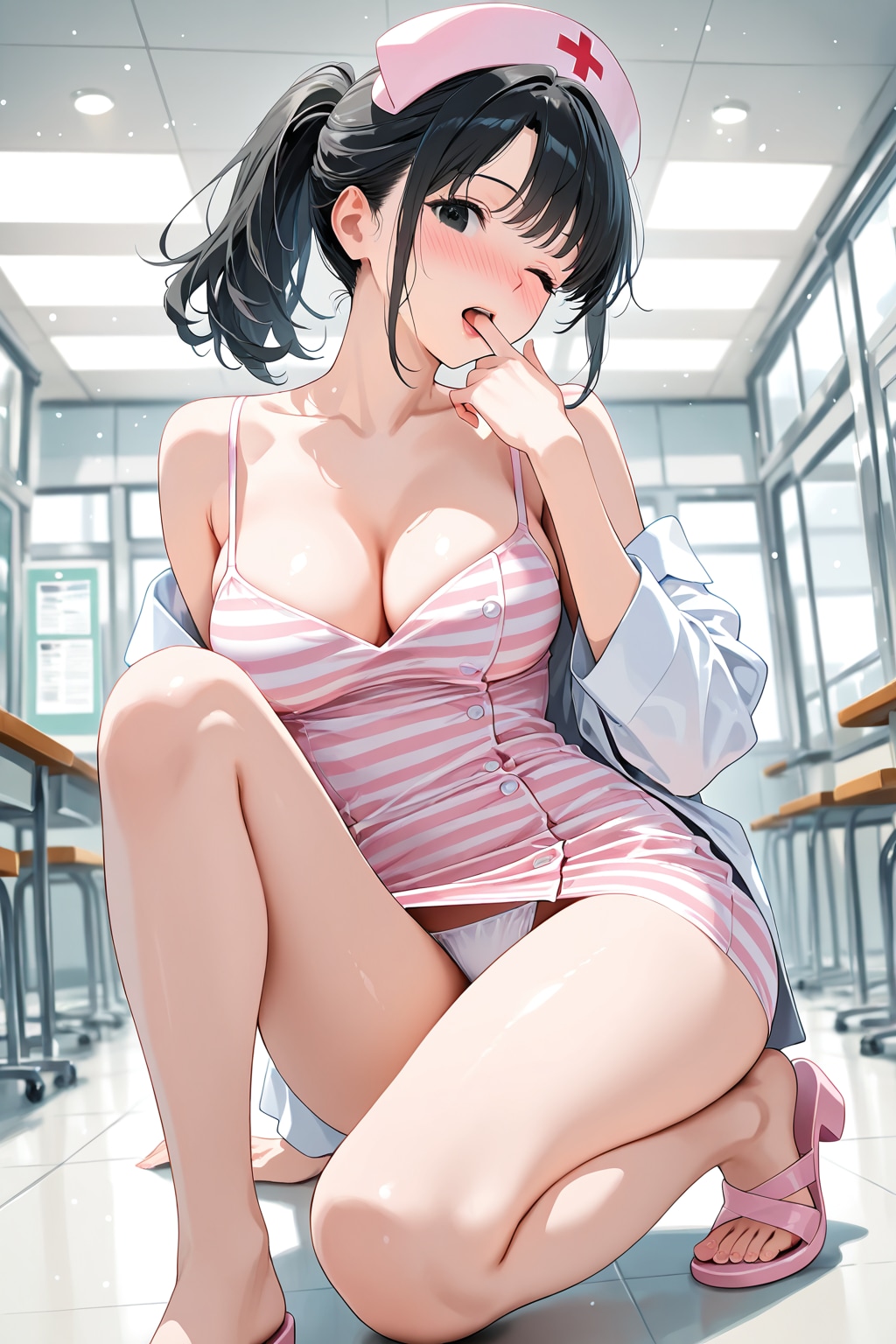 セクシーポーズ練習中♡　ナースのお姉さん