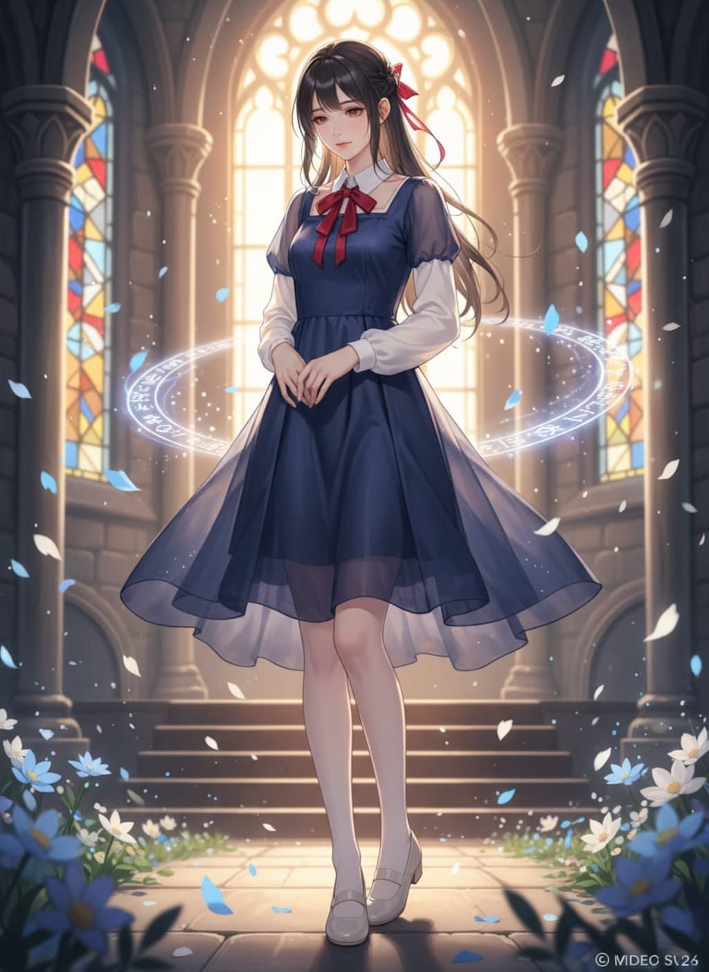 制服姿の聖女