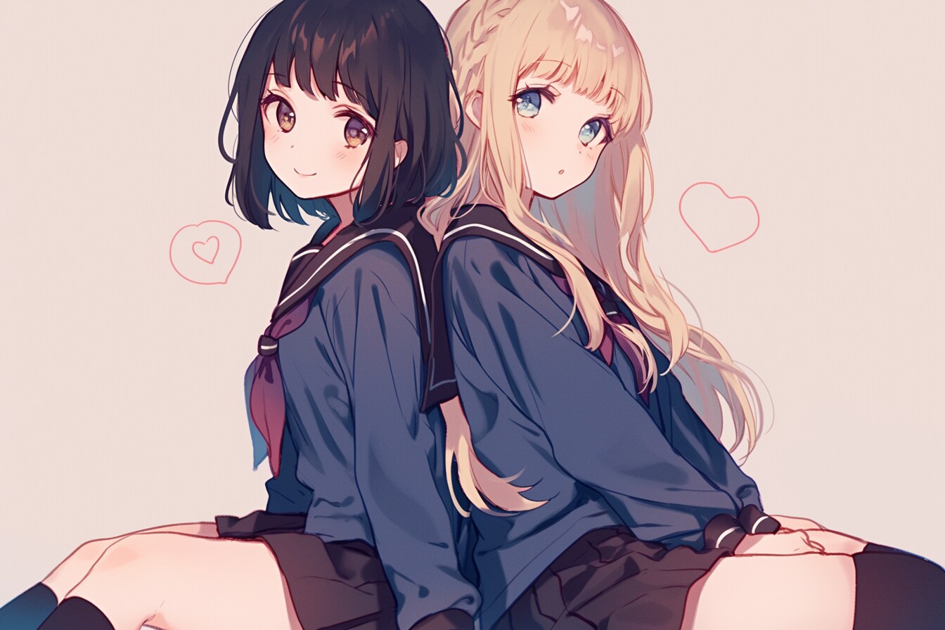 二人のJK179 | の人気AIイラスト・グラビア