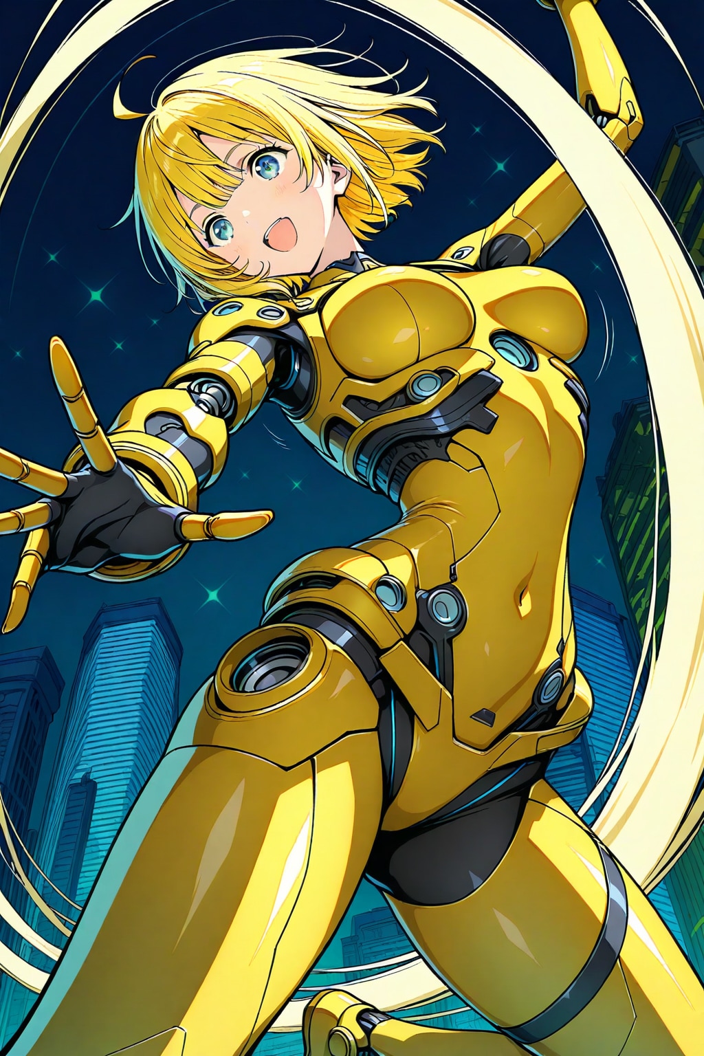 ちちぷい生成メカ娘　Dancer Yellow1 | の人気AIイラスト・グラビア